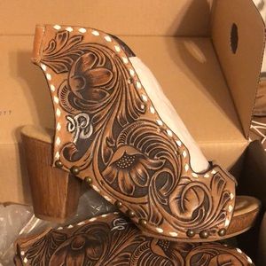 Custom Tooled Leather Heels